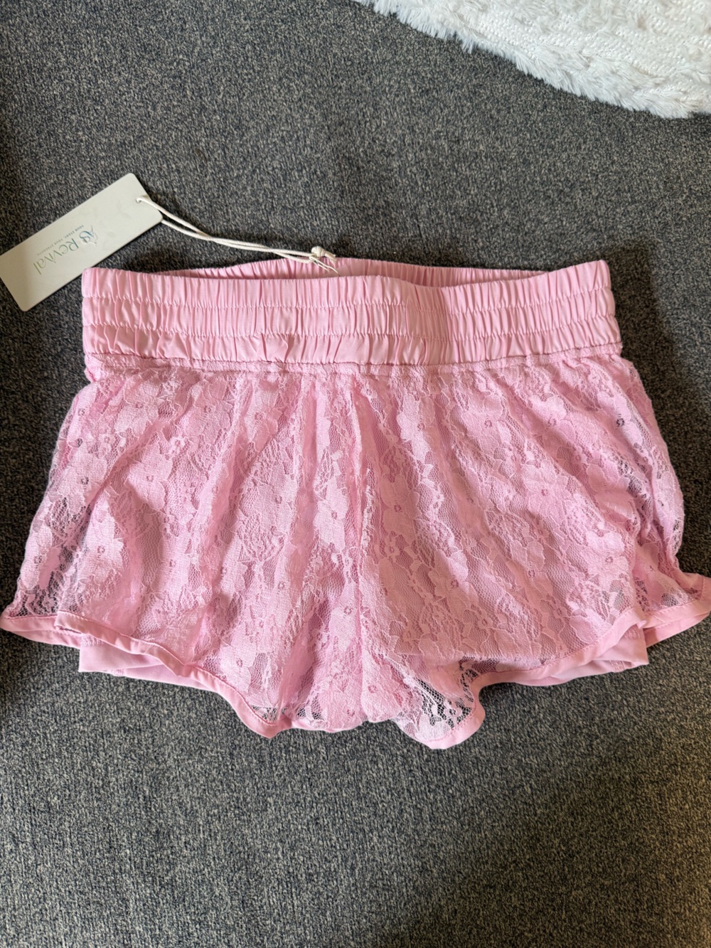NWT AS Revival Pink Lace Athletic Shorts